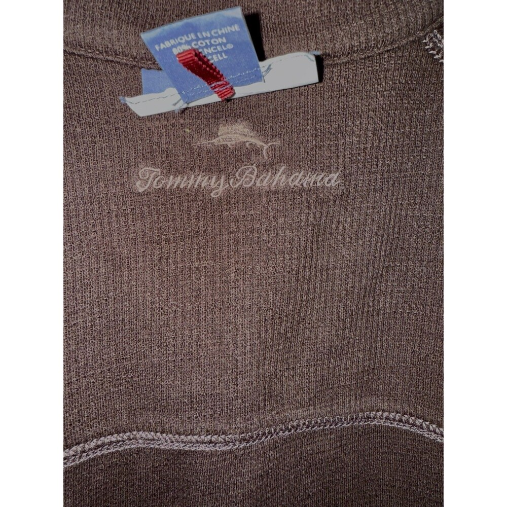 Tommy Bahama Reversible 1/4 Zip Pullover Cotton Blend Shirt - Size XL - Picture 7 of 8